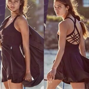 FP Movement by Free People Black Backless Dress